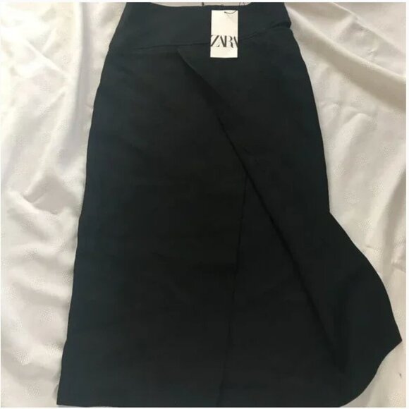 Zara Black Cutout Pencil Skirt Size XSMALL NEW WITH TAG! - Picture 3 of 4